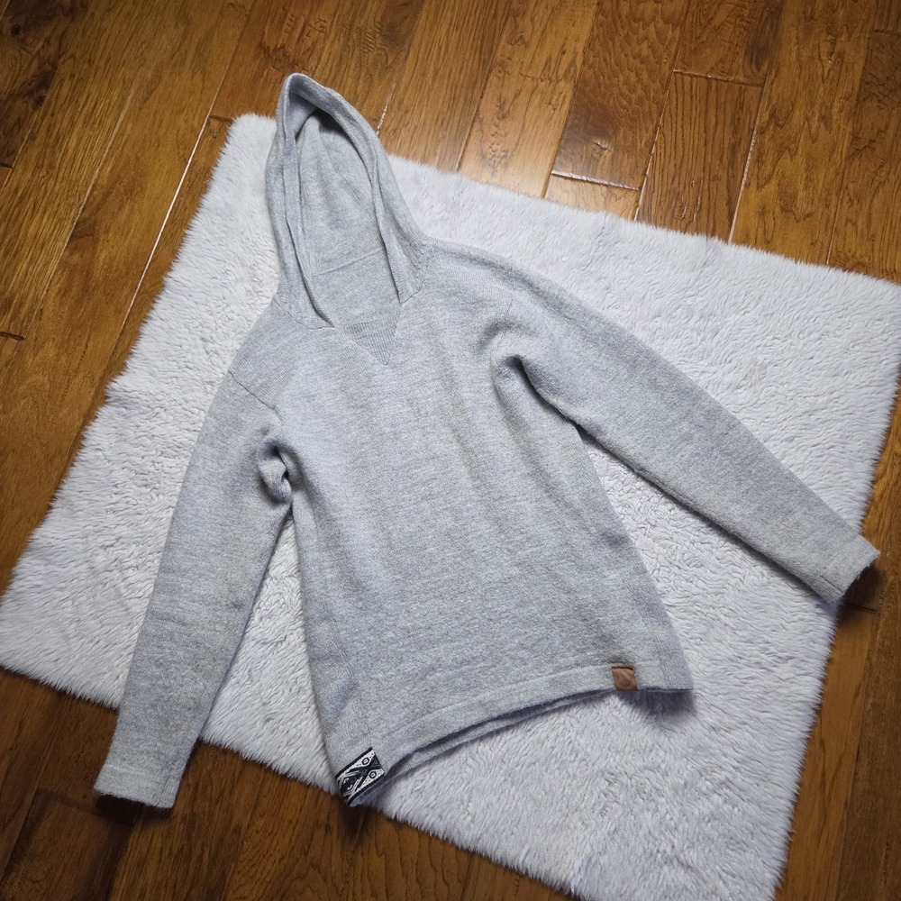 Paka The Hoodie Sweater Pullover Royal Alpaca Wool Unisex Size XS Gray